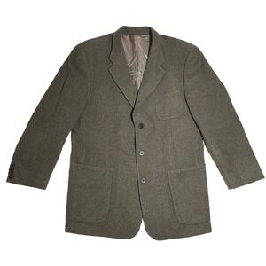 Vintage Ralph Lauren Wool Cashmere Blazer Made In Canada 3 Button Coat EUC 90's